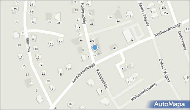 Malbork, Konopackiej Haliny, 10, mapa Malborka