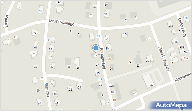 Malbork, Konopackiej Haliny, 19, mapa Malborka