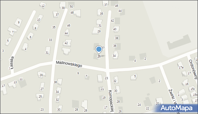 Malbork, Konopackiej Haliny, 25, mapa Malborka
