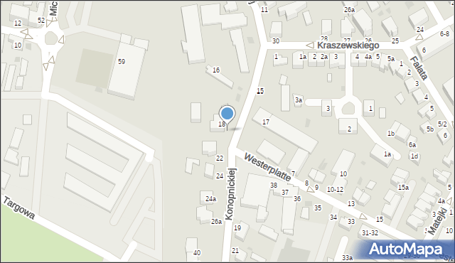 Malbork, Konopnickiej Marii, 20, mapa Malborka