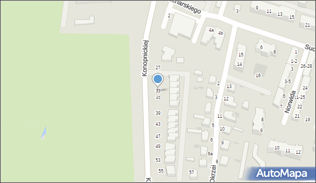 Malbork, Konopnickiej Marii, 33, mapa Malborka