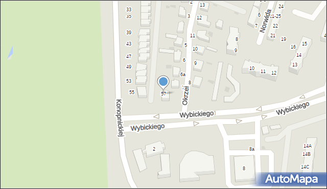 Malbork, Konopnickiej Marii, 57, mapa Malborka