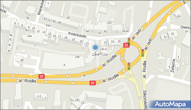 Malbork, Kościuszki Tadeusza, gen., 22a-d, mapa Malborka