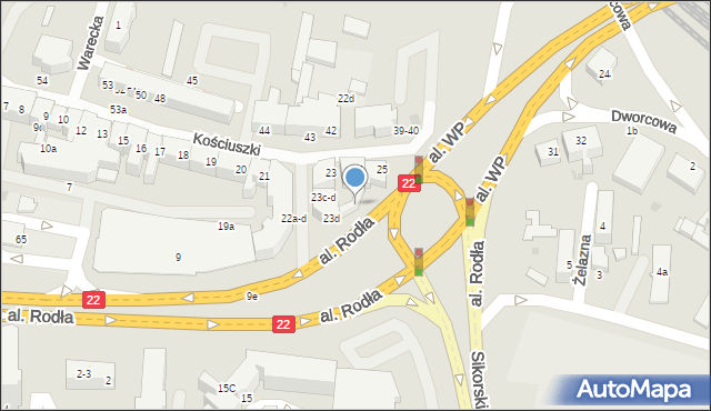 Malbork, Kościuszki Tadeusza, gen., 23e-f, mapa Malborka