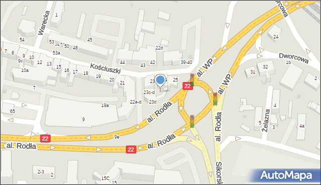 Malbork, Kościuszki Tadeusza, gen., 23f, mapa Malborka