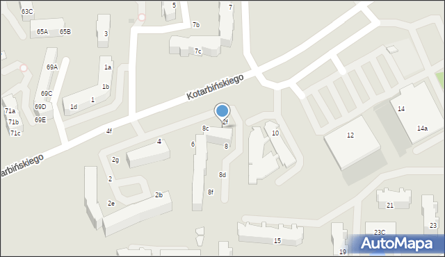 Malbork, Kotarbińskiego Tadeusza, 8a, mapa Malborka