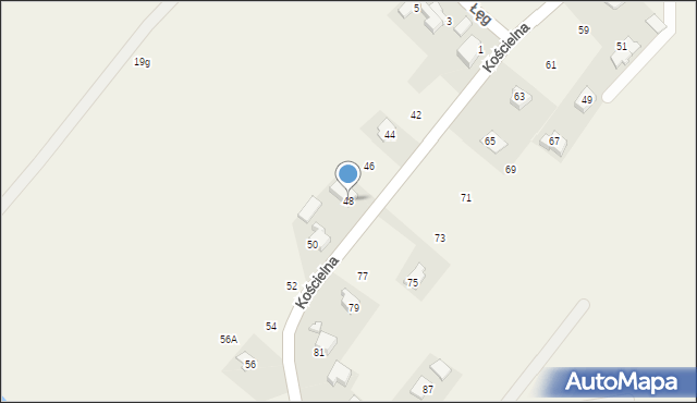 Malec, Kościelna, 48, mapa Malec