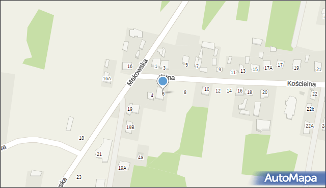 Małęczyn, Kościelna, 6, mapa Małęczyn