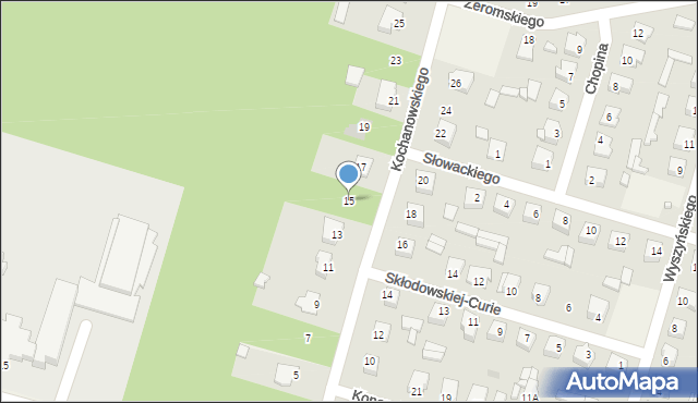 Małkinia Górna, Kochanowskiego Jana, 15, mapa Małkinia Górna