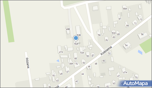 Małkinia Górna, Kościelna, 51A, mapa Małkinia Górna
