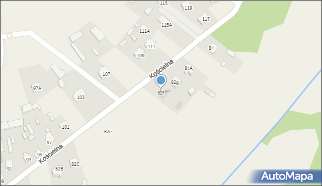 Małkinia Górna, Kościelna, 82f, mapa Małkinia Górna