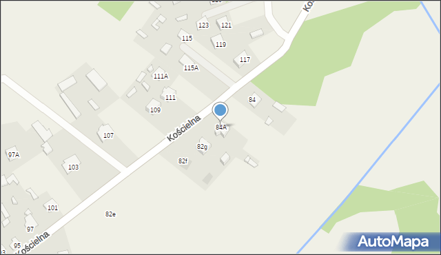Małkinia Górna, Kościelna, 84A, mapa Małkinia Górna