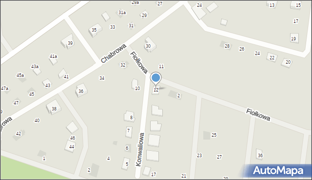 Małomice, Konwaliowa, 12, mapa Małomice