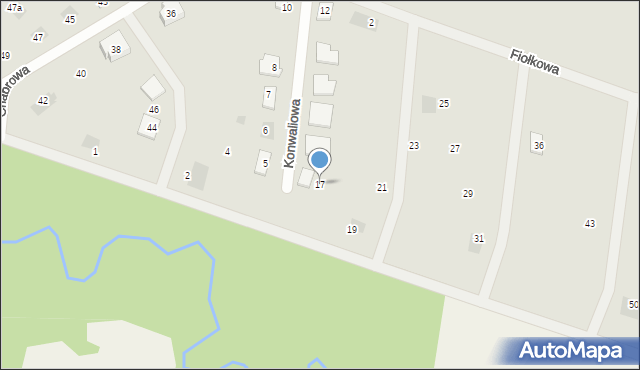 Małomice, Konwaliowa, 17, mapa Małomice