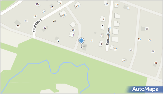 Małomice, Konwaliowa, 2, mapa Małomice