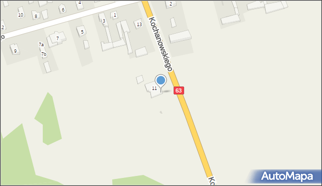 Mały Płock, Kochanowskiego Jana, 11A, mapa Mały Płock