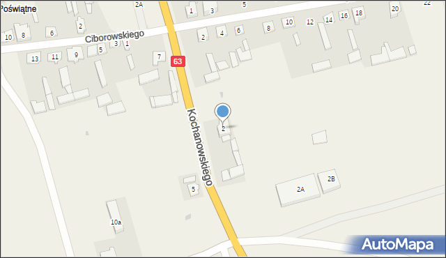 Mały Płock, Kochanowskiego Jana, 2, mapa Mały Płock