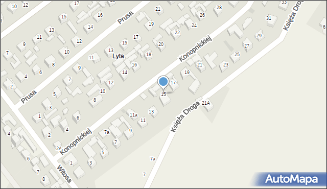 Maniowy, Konopnickiej Marii, 15, mapa Maniowy