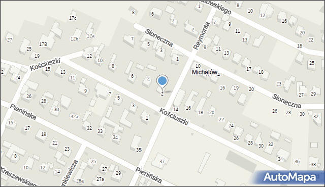 Maniowy, Kościuszki Tadeusza, gen., 2, mapa Maniowy