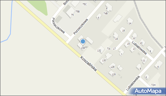 Manowo, Koszalińska, 134, mapa Manowo