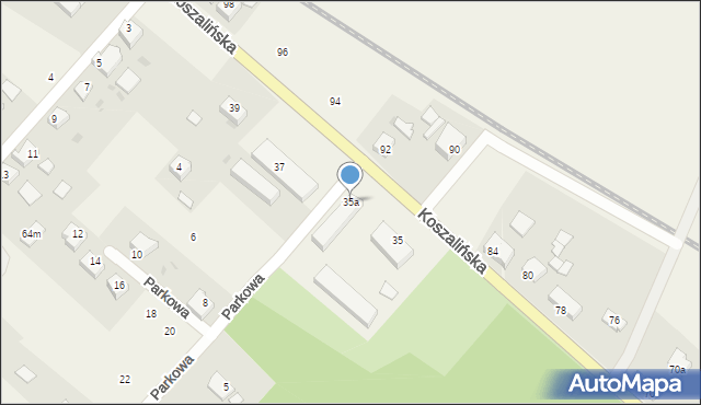 Manowo, Koszalińska, 35a, mapa Manowo