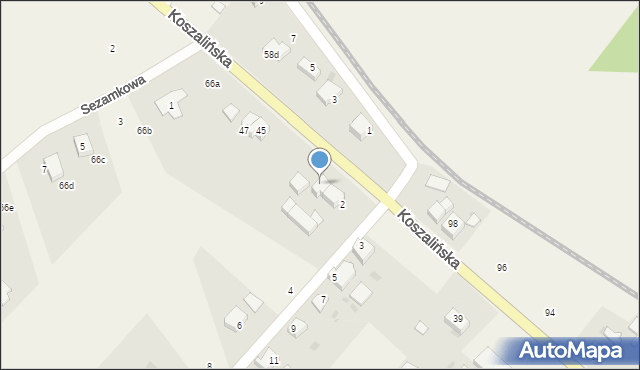 Manowo, Koszalińska, 43, mapa Manowo