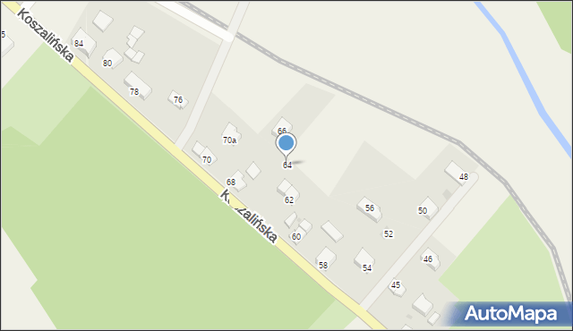 Manowo, Koszalińska, 64, mapa Manowo