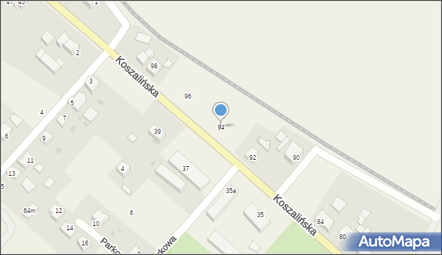 Manowo, Koszalińska, 94, mapa Manowo