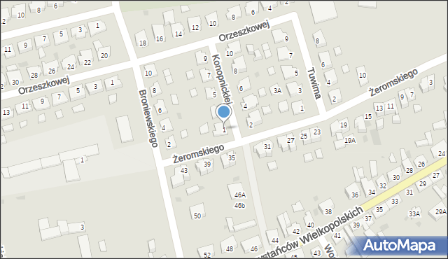 Margonin, Konopnickiej Marii, 1, mapa Margonin