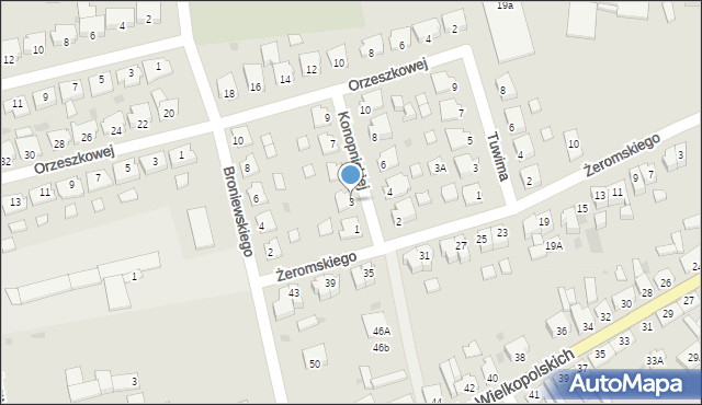 Margonin, Konopnickiej Marii, 3, mapa Margonin