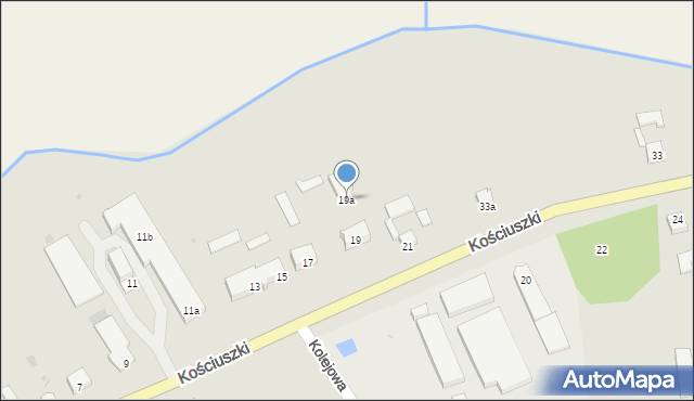 Margonin, Kościuszki Tadeusza, gen., 19a, mapa Margonin