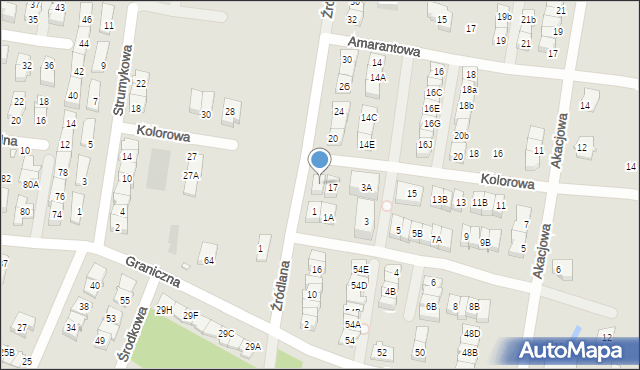Marki, Kolorowa, 19, mapa Marki