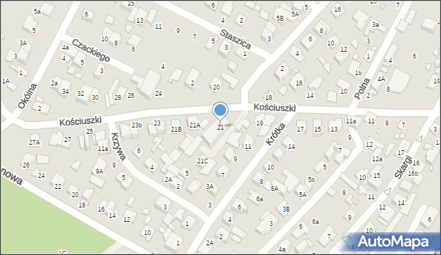 Marki, Kościuszki Tadeusza, gen., 21, mapa Marki