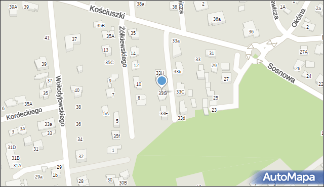 Marki, Kościuszki Tadeusza, gen., 33G, mapa Marki