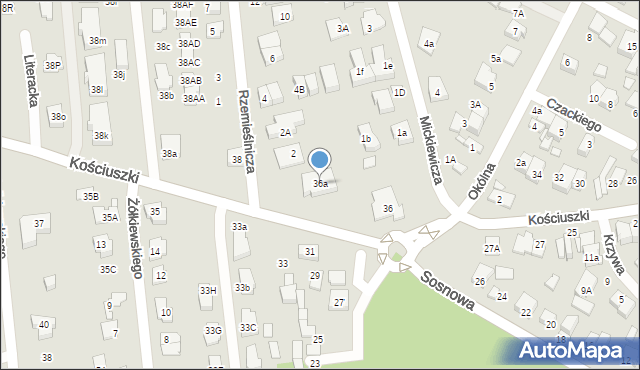Marki, Kościuszki Tadeusza, gen., 36a, mapa Marki