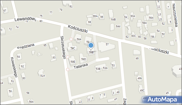 Marki, Kościuszki Tadeusza, gen., 59B, mapa Marki
