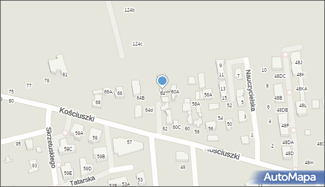 Marki, Kościuszki Tadeusza, gen., 64, mapa Marki