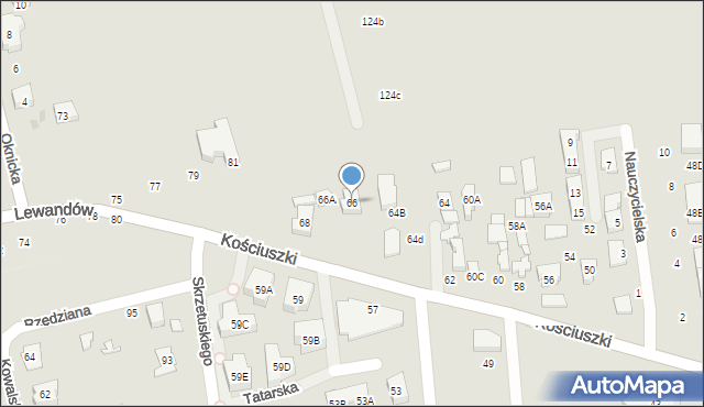 Marki, Kościuszki Tadeusza, gen., 66, mapa Marki