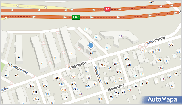 Marki, Kosynierów, 12, mapa Marki