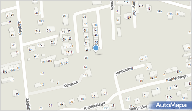 Marki, Kozacka, 16a, mapa Marki