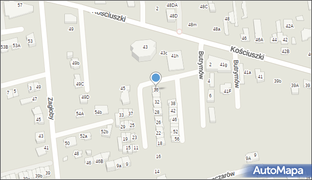 Marki, Kozacka, 36, mapa Marki