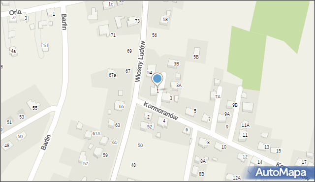 Marklowice, Kormoranów, 1, mapa Marklowice