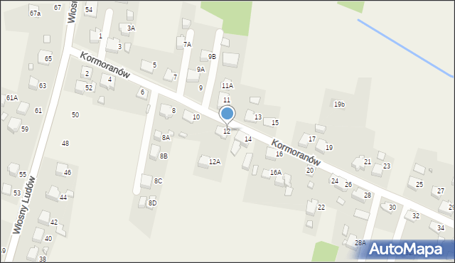 Marklowice, Kormoranów, 12, mapa Marklowice