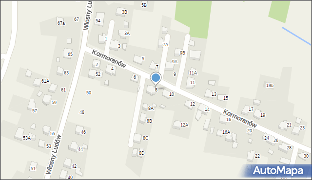 Marklowice, Kormoranów, 8, mapa Marklowice