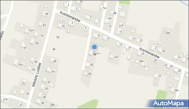 Marklowice, Kormoranów, 8B, mapa Marklowice