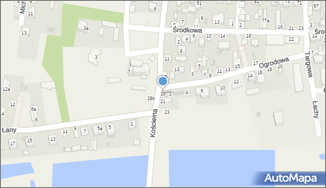 Markuszów, Kościelna, 19, mapa Markuszów