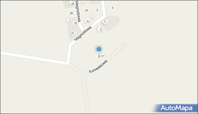 Marszew, Konwaliowa, 3, mapa Marszew