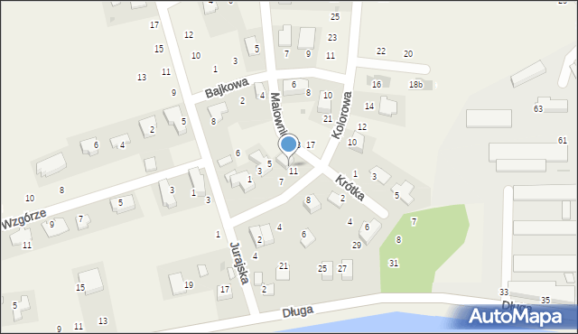 Masłomiąca, Kolorowa, 9, mapa Masłomiąca