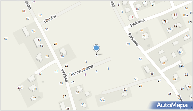 Masłomiąca, Komandosów, 5, mapa Masłomiąca