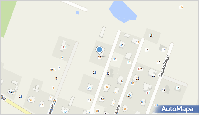 Maszewo, Komara Władysława, 25, mapa Maszewo